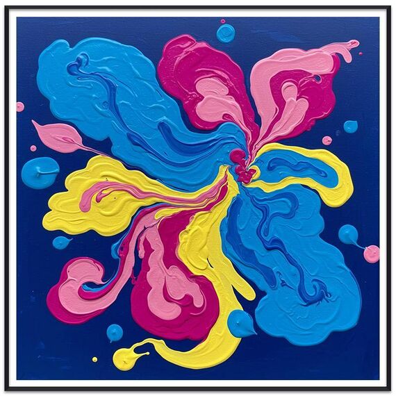 Dipinto decorativo a forma di farfalla con cornice PS, stampa su richiesta, dimensioni: 70x70 cm