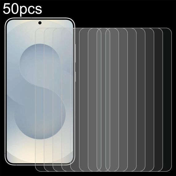 Per Samsung Galaxy S25 Edge 5G 50 pezzi 0,18 mm 9H 2,5D Pellicola in vetro temperato, supporto sblocco impronta digitale