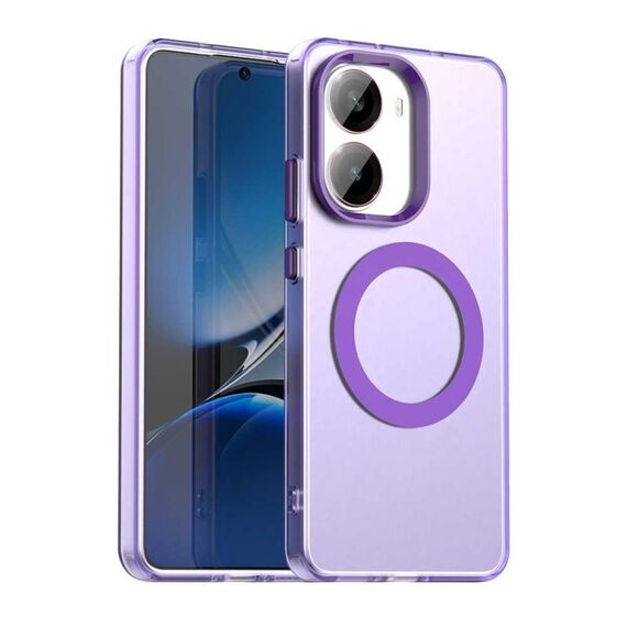 Per Xiaomi Poco X7 Pro Candy Magsafe PC Hybrid TPU Custodia per telefono (viola)