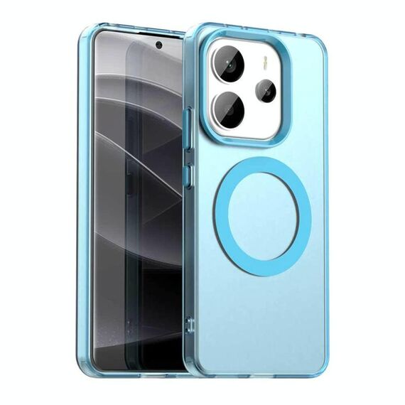 Per Redmi Note 14 4G 163,25 mm Candy Magsafe PC Hybrid TPU Custodia per telefono (blu)