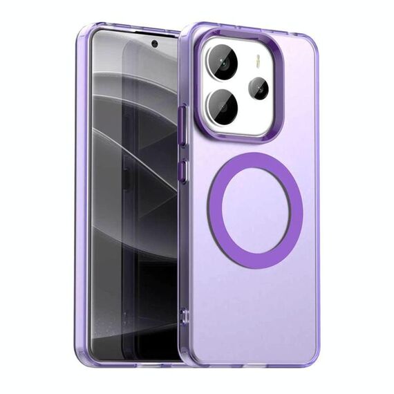 Per Redmi Note 14 4G 163,25 mm Candy Magsafe PC Hybrid TPU Custodia per telefono (viola)