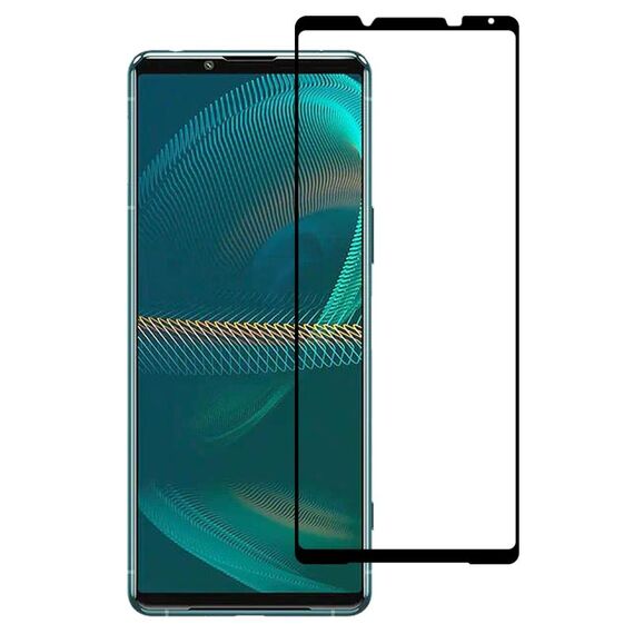 Per Sony Xperia 5 III Pellicola in vetro temperato a schermo intero in alluminio con stampa serigrafica