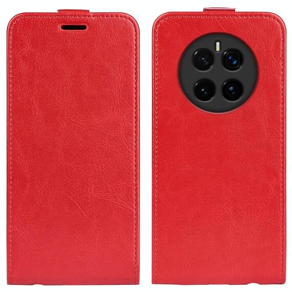 Custodia per telefono in pelle con flip verticale singolo per Honor Magic7 5G R64 Texture (rosso)