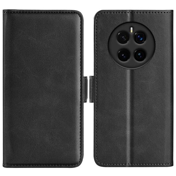 Per Honor Magic7 5G Custodia per telefono in pelle con fibbia magnetica orizzontale a doppio lato (nero)