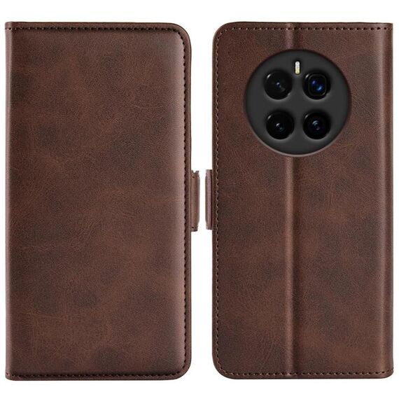 Per Honor Magic7 5G Custodia per telefono in pelle con fibbia magnetica orizzontale a doppio lato (marrone)