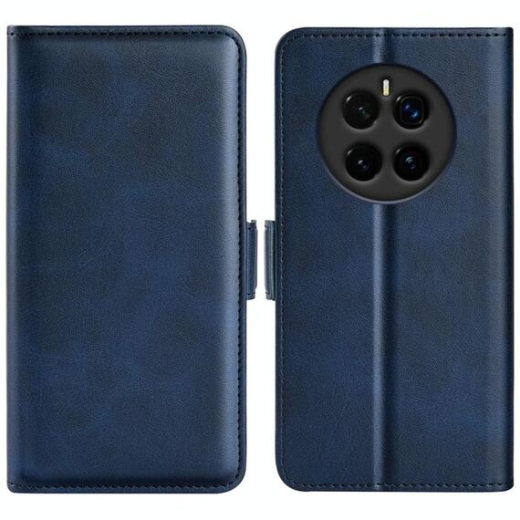 Per Honor Magic7 5G Custodia per telefono in pelle con fibbia magnetica orizzontale a doppio lato (blu scuro)