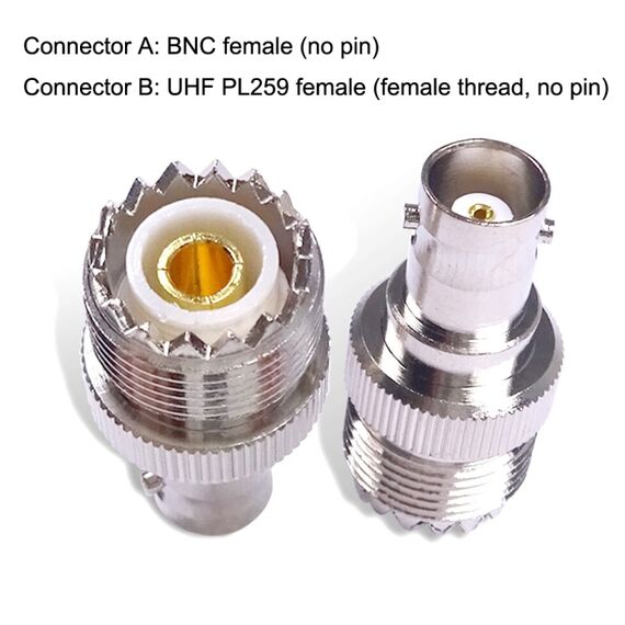 Adattatore coassiale RF BNC femmina a UHF PL-259 dritto TBD04246376Adattatore coassiale RF BNC femmina a UHF PL-259 dritto TBD04246376