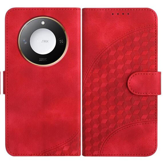 Per Honor X60 / X9c Smart Elephant Head Custodia in pelle con cordino (rosso)