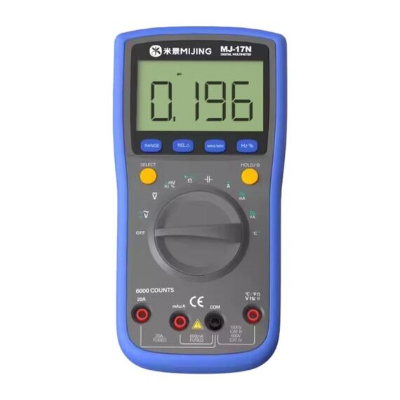 Multimetro digitale ad alta precisione Mijing MJ-17N con display LCD e portata automatica True-RMS