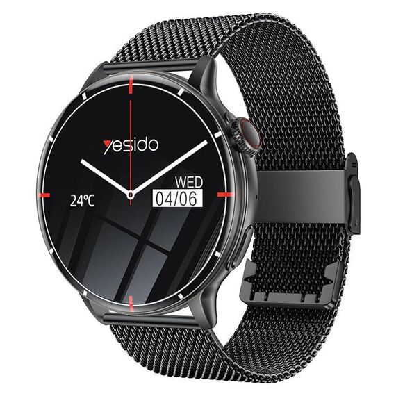 Orologio intelligente Yesido IO28, schermo da 1,51 pollici, supporto chiamata BT / frequenza cardiaca (nero)