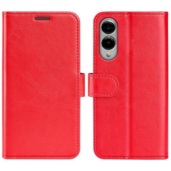 Per Samsung Galaxy S25 Edge 5G R64 Texture Custodia in pelle con flip orizzontale (rosso)