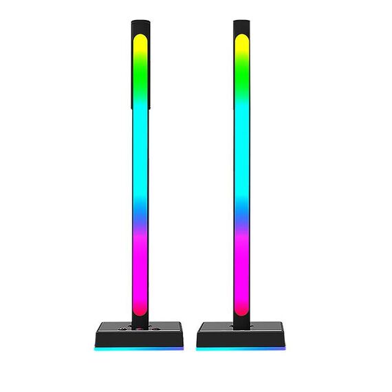 Ajazz ABL190 Pickup Supporto per cuffie con luce ambientale RGB Luci musicali da tavolo (nero)