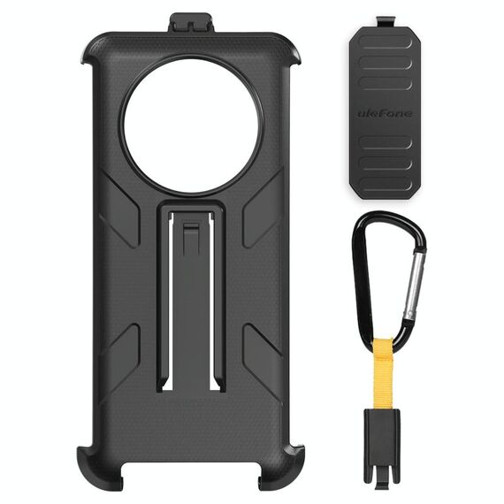 Per Ulefone Armor X31 / X31 Pro Custodia per telefono con clip posteriore Ulefone con moschettone (nero)