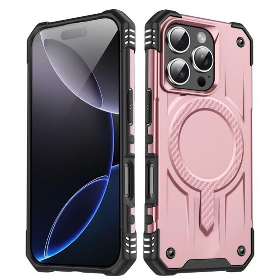 Per iPhone 16 Pro Max Straship MagSafe TPU Hybrid PC Phone Case (oro rosa)
