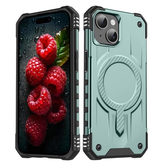 Per iPhone 14/13 Straship MagSafe TPU Hybrid PC Phone Case (verde notte)