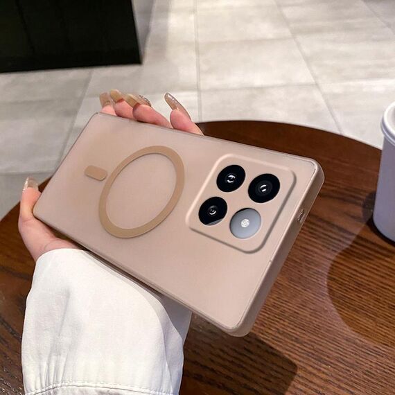 Per Xiaomi 14 Pro Fine Hole Ice Fog MagSafe PC Phone Case (oro)
