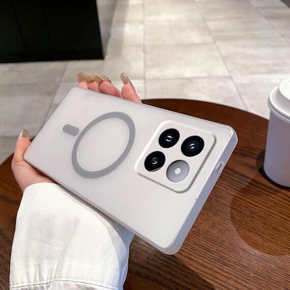 Per Xiaomi 14 Pro Fine Hole Ice Fog MagSafe PC Phone Case (grigio titanio)