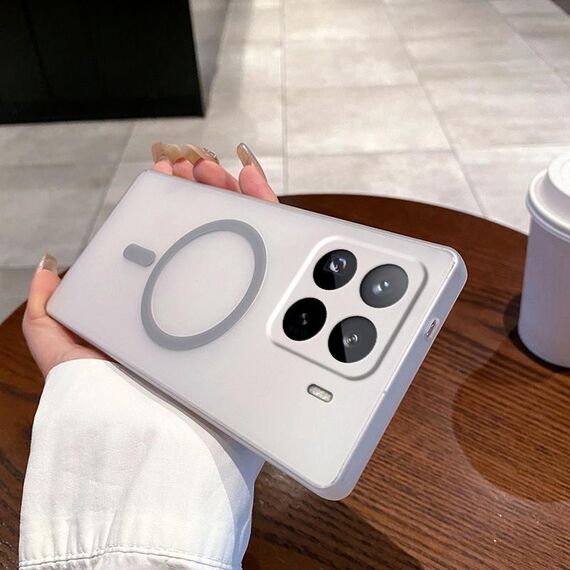 Per Xiaomi 15 Pro Fine Hole Ice Fog MagSafe PC Phone Case (grigio titanio)