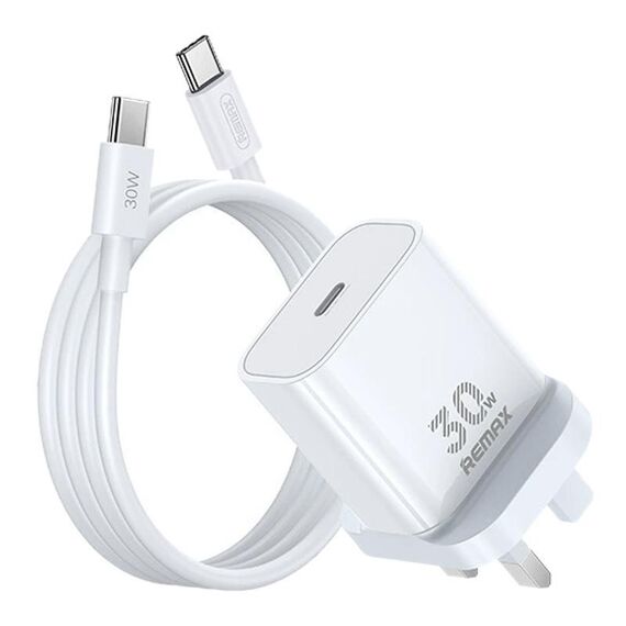 Caricabatterie GaN REMAX RP-U71 30W Type-C compatibile con tutti i dispositivi con cavo dati, spina: spina UK (bianco)