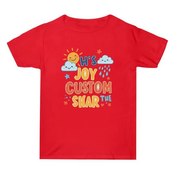 JOY CUSTOM Maglietta estiva larga in cotone a maniche corte con stampa personalizzata Stampa su richiesta, taglia: XXXL (rosso)