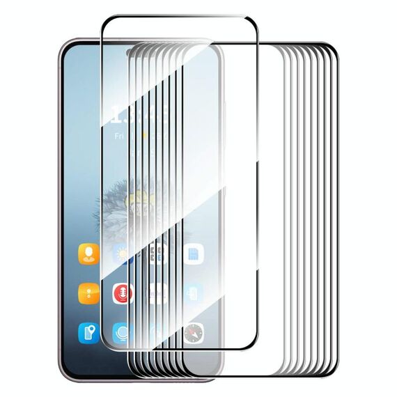 Per Honor X8c 4G 10 pezzi ENKAY Hat-Prince Full Glue Pellicola in vetro temperato ad alta resistenza in alluminio e silicone