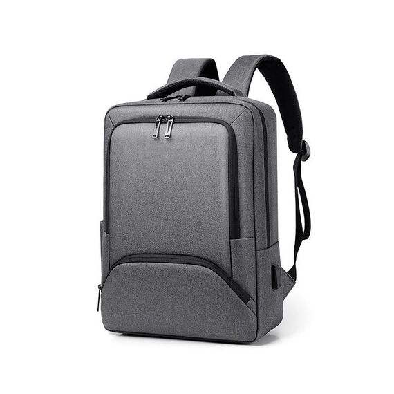 OUMANTU 2105-1 Zaino sportivo impermeabile per laptop di grande capacità con porta USB (grigio)