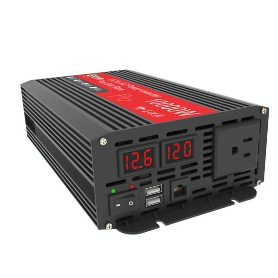 Gurxun 1500W Dual USB Fast Charger Dual Display Digitale Inverter a onda sinusoidale pura, specifiche: spina USA da 12 V a 110 V
