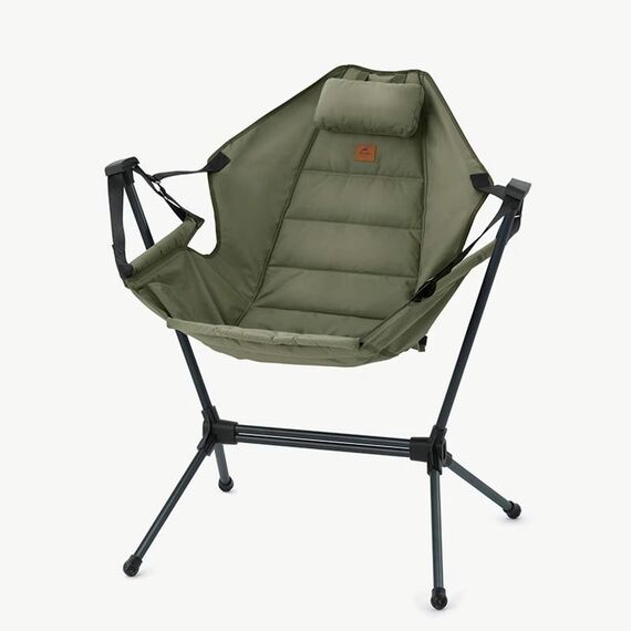 Naturehike Sedia a dondolo pieghevole per esterni Sedia reclinabile portatile Sedia a dondolo per il tempo libero Campeggio Picnic (verde)