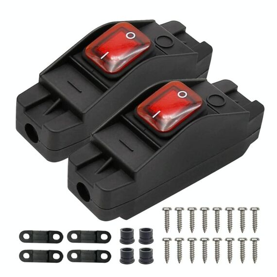 Interruttore ad alta potenza e resistenza alle alte temperature con cablaggio a vite impermeabile (rosso 220 V)
