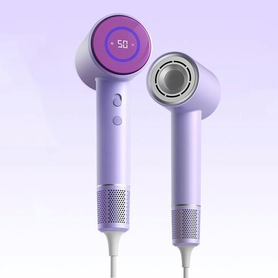 D3 110000 Asciugacapelli a ioni negativi a temperatura costante intelligente ad alta velocità, colore: spina UK viola