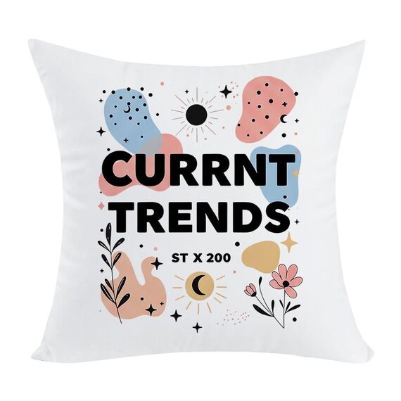 Federa per cuscino per divano stampata Current Trends senza stampa centrale su richiesta, dimensioni: 35x35 cm (peluche corto)