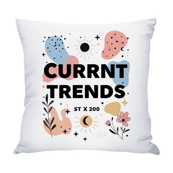 Federa per cuscino per divano stampata Current Trends senza stampa centrale su richiesta, dimensioni: 35x35 cm (raso lucido)