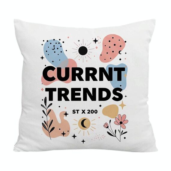Federa per cuscino per divano stampata Current Trends senza stampa centrale su richiesta, dimensioni: 35x35 cm (velluto di cristallo)