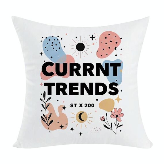Federa per cuscino per divano stampata Current Trends senza stampa centrale su richiesta, dimensioni: 45x45 cm (peluche corto)