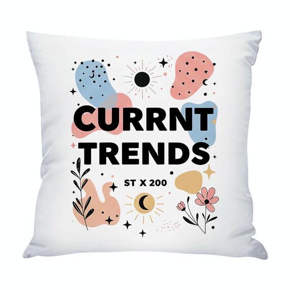 Federa per cuscino per divano stampata Current Trends senza stampa centrale su richiesta, dimensioni: 45x45 cm (raso lucido)