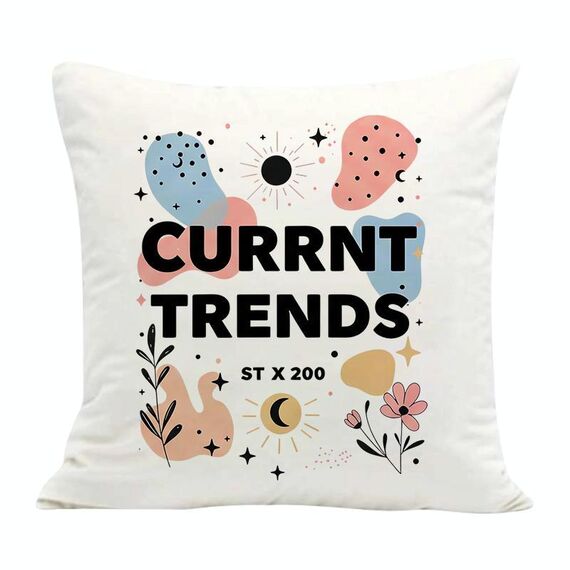 Federa per cuscino per divano stampata Current Trends senza stampa centrale su richiesta, dimensioni: 50x50 cm (velluto olandese)