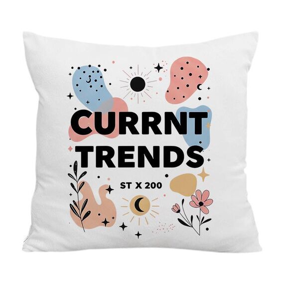 Federa per cuscino per divano stampata Current Trends senza stampa centrale su richiesta, dimensioni: 60x60 cm (velluto di cristallo)