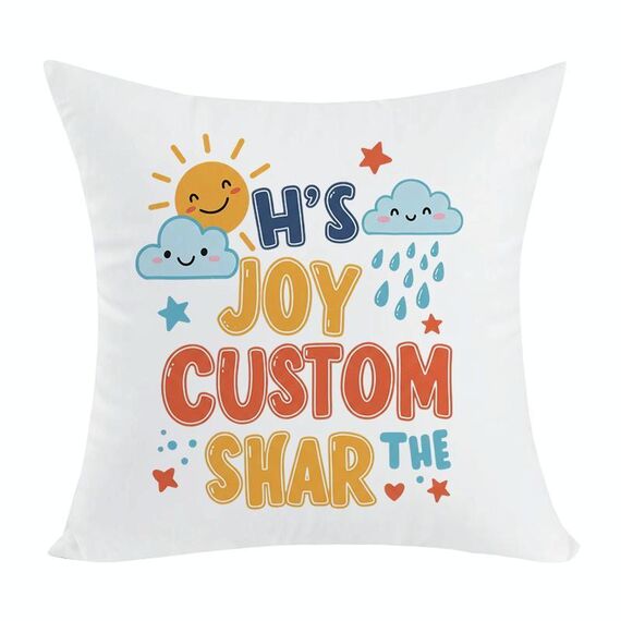 Federa per cuscino per divano stampata JOY CUSTOM senza stampa centrale su richiesta, dimensioni: 50x50 cm (elasticità bidirezionale)
