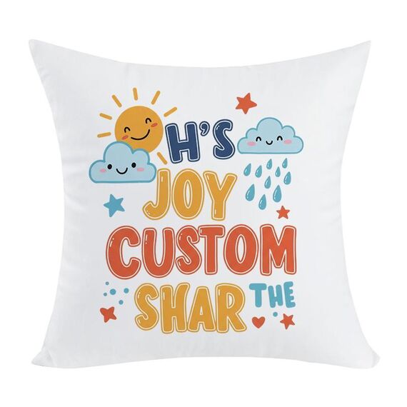 Cuscino per divano stampato JOY CUSTOM con stampa centrale su richiesta, dimensioni: 40x40 cm (elasticità bidirezionale)