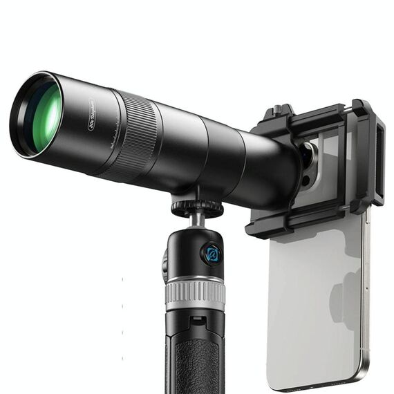 APEXEL 30X 720mm Teleobiettivo per telefono con kit treppiede (nero)