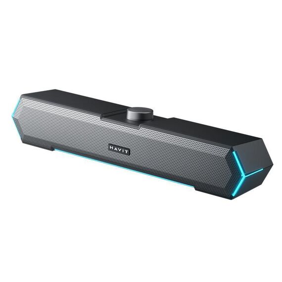 Havit M19 RGB Effetto Illuminazione Desktop Computer Altoparlante Cablato, Colore: Nero Versione Standard