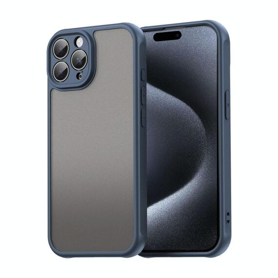 Per iPhone 15 Pro Max Fan Dun Series TPU Hybrid PC Custodia per telefono glassata (blu)