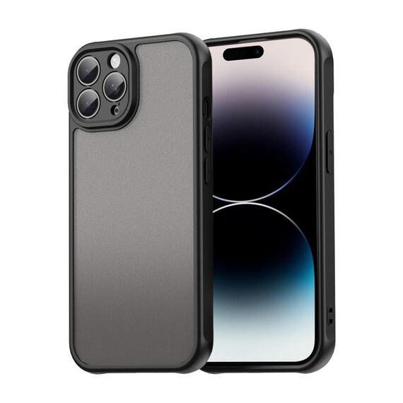 Per iPhone 14 Pro Fan Dun Series TPU Hybrid PC Custodia per telefono satinato (nero)