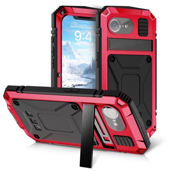Per iPhone 16e Life Custodia impermeabile antipolvere antiurto per telefono (rosso)