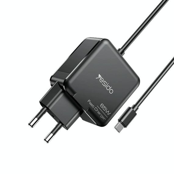 Yesido YC75 PD65W 2m Cavo USB-C / Tipo-C Caricabatterie per laptop, spina UE (nero)