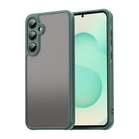 Per Samsung Galaxy S25+ 5G Fan Dun Series TPU Hybrid PC Custodia per telefono glassata (verde)