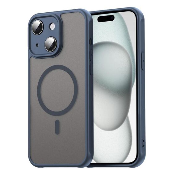 Per iPhone 15 Plus Fan Dun Series TPU Hybrid PC Frosted Magsafe Custodia per telefono (blu)