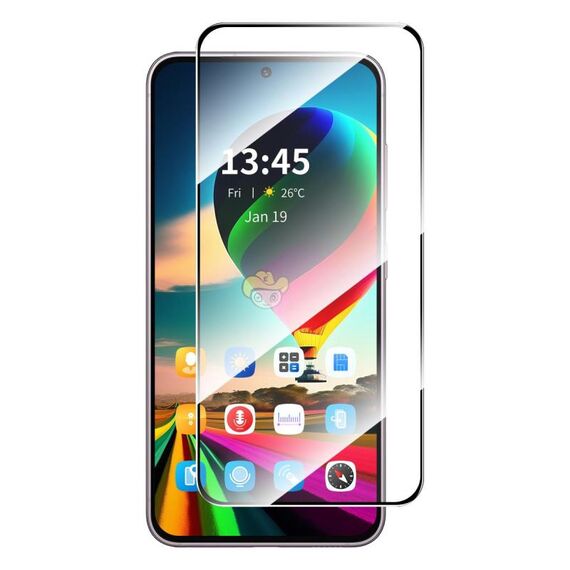 Per Redmi Turbo 4 ENKAY Hat-Prince Full Glue Pellicola in vetro temperato ad alta resistenza in alluminio e silicone