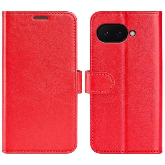 Per Google Pixel 9a R64 Texture Custodia in pelle orizzontale Flip Phone (rosso)