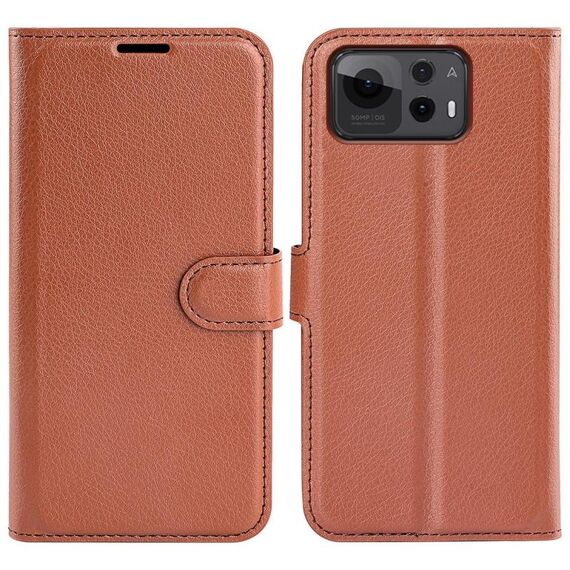 Per Asus Zenfone 12 Ultra Litchi Texture Custodia in pelle con supporto orizzontale a libro (marrone)
